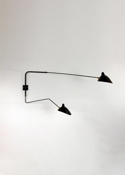 Applique 2 Bras Pivotants Dont 1 Courbe from Serge Mouille Wall Lights and Sconces by Serge Mouille