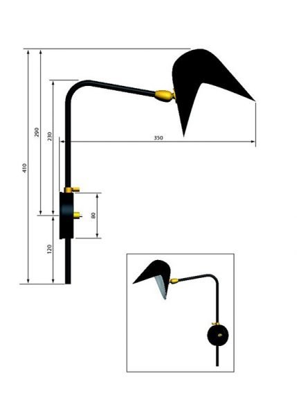 Applique Antony from Serge Mouille Wall Lights and Sconces by Serge Mouille