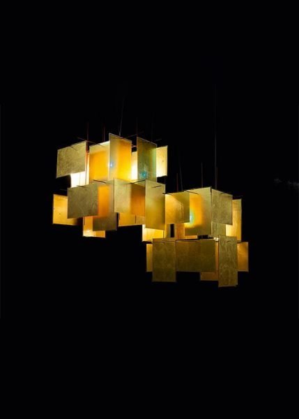 1000 Karat Blau from Ingo Maurer Pendants and Chandeliers by Axel Schmid