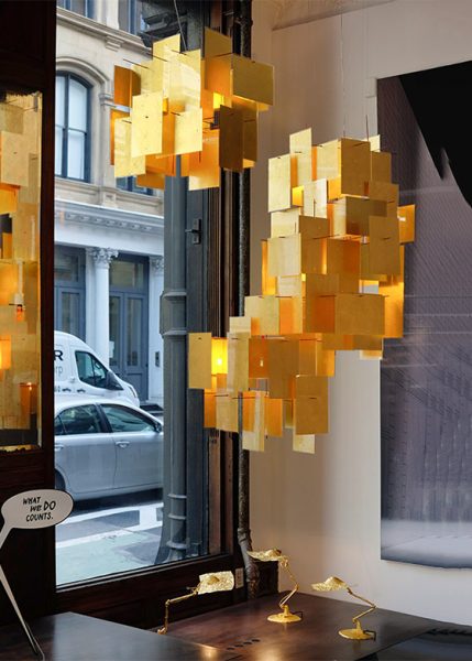1000 Karat Blau from Ingo Maurer Pendants and Chandeliers by Axel Schmid