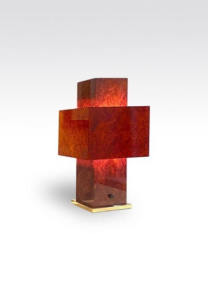 Square Love Lamp Sequoia from Willy Rizzo Table Lamps by Willy Rizzo