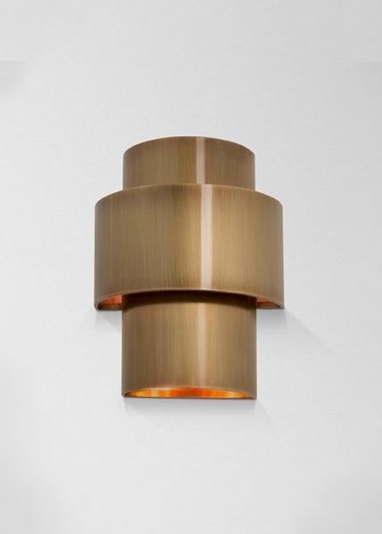 Round Love Lamp Appliqué Brass from Willy Rizzo Wall Lights and Sconces by Willy Rizzo