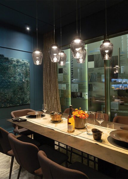 Aella Thin Pendant from Leucos Pendants and Chandeliers by Toso & Massari