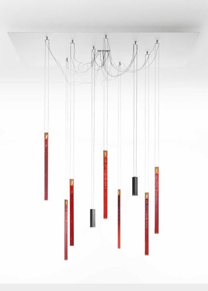Flying Flames Baldachin/Canopy from Ingo Maurer Pendants and Chandeliers by Ingo Maurer & Team