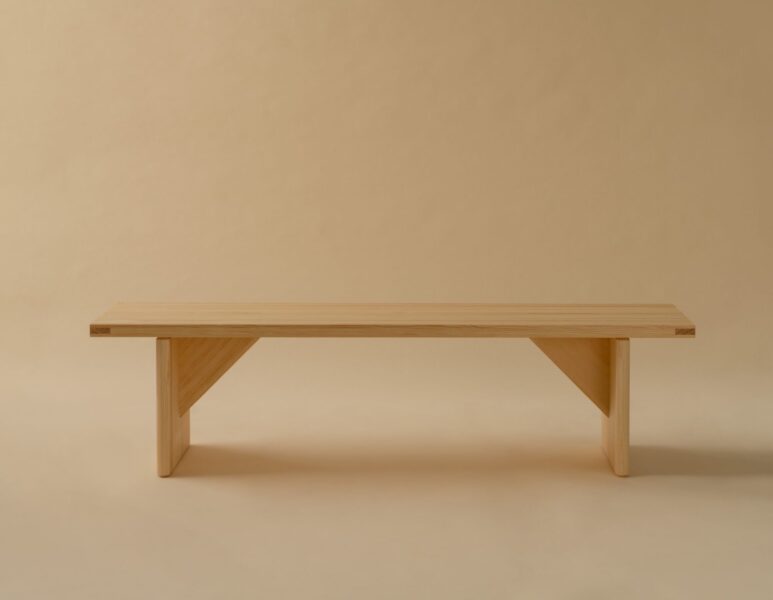 012 Kolmio Bench from Vaarnii Benches + Stools by Cecilie Manz