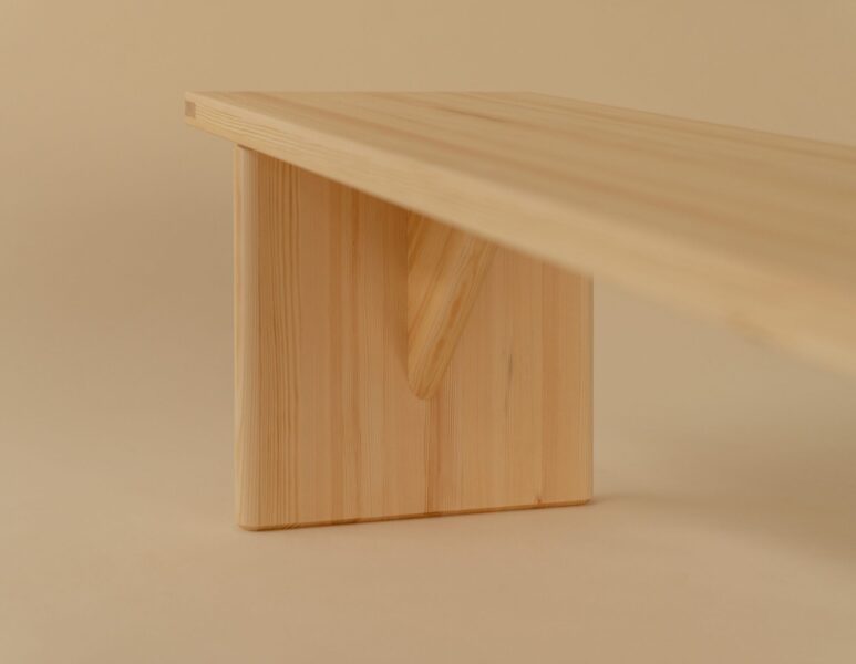 012 Kolmio Bench from Vaarnii Benches + Stools by Cecilie Manz