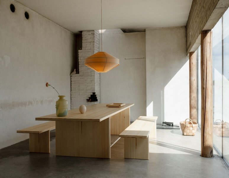 012 Kolmio Bench from Vaarnii Benches + Stools by Cecilie Manz