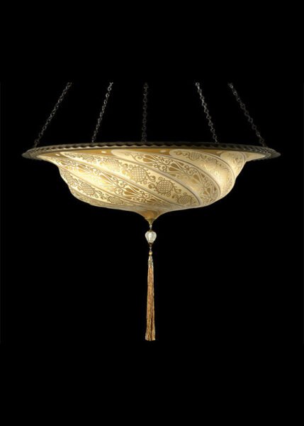 Scudo Saraceno Glass Pendant from Fortuny Pendants and Chandeliers by Mariano Fortuny