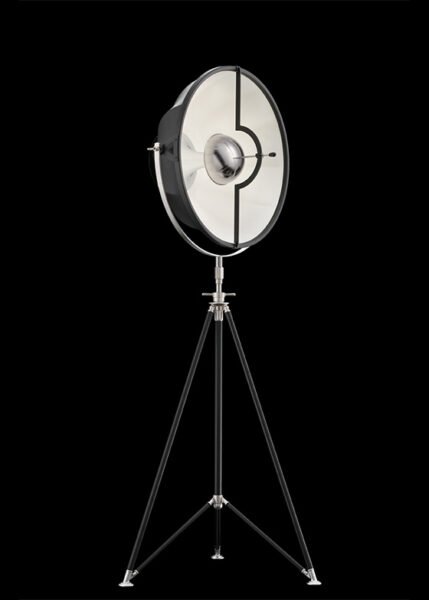 Studio 63 with Black Stand from Fortuny Floor Lamps by Mariano Fortuny