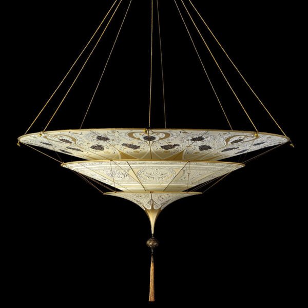 Scheherazade Pendant 3 Tiers from Fortuny Pendants and Chandeliers by Mariano Fortuny
