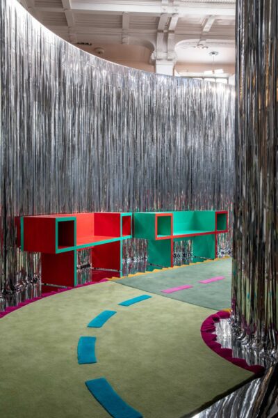 Canton Color Bench by Franco Raggi for Poltranova in Red, Green, Blue, and Orange