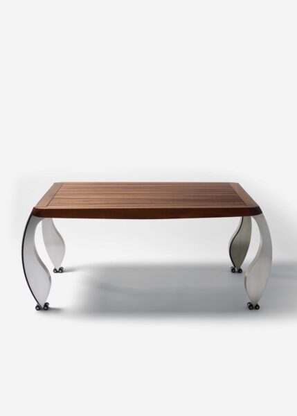 Split Extendable Table by Ron Arad in Steel and Wood