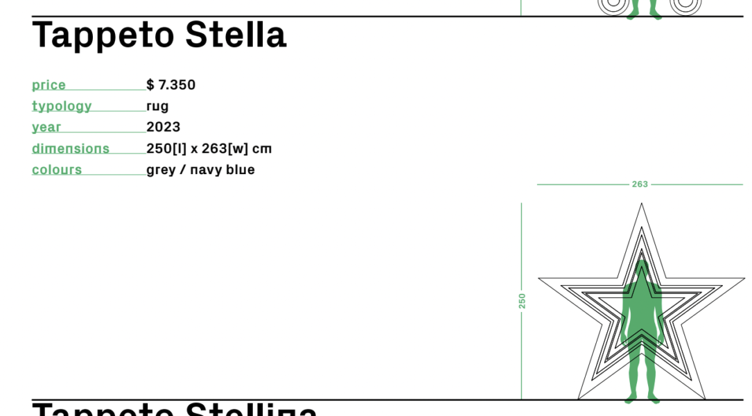 Tappeto Stella Rug from Poltronova Rugs by Archizoom Associati