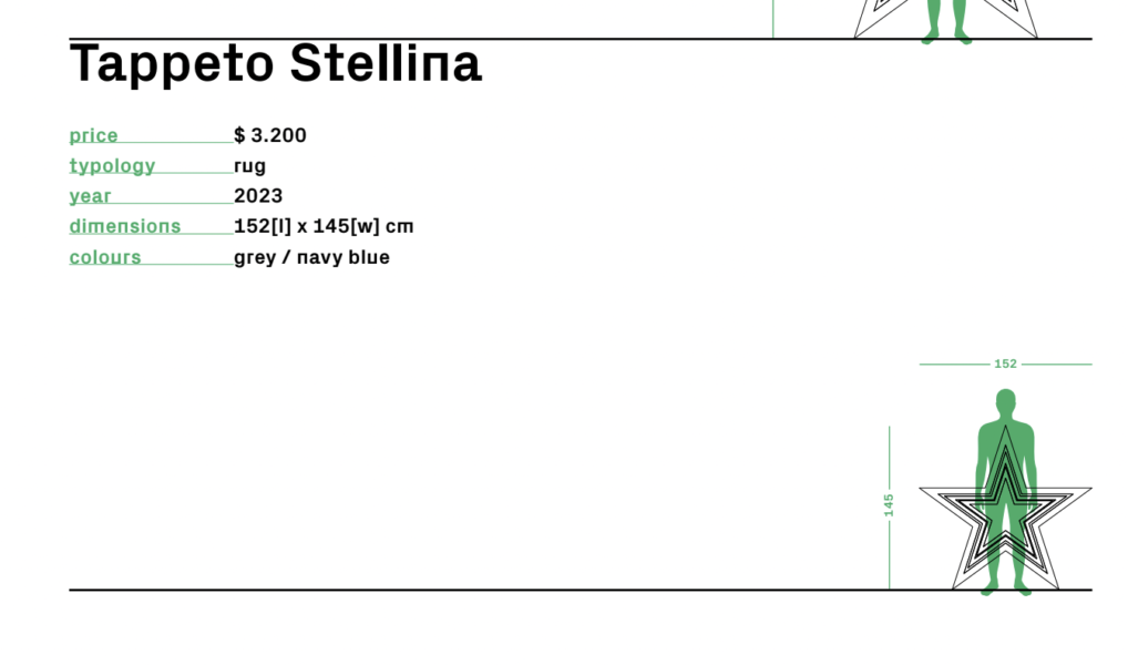Tappeto Stella Rug from Poltronova Rugs by Archizoom Associati