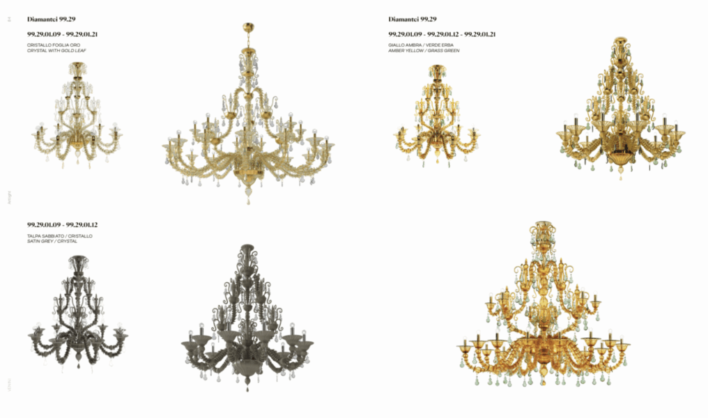 Diamantei Chandelier from Venini Pendants and Chandeliers by Venini