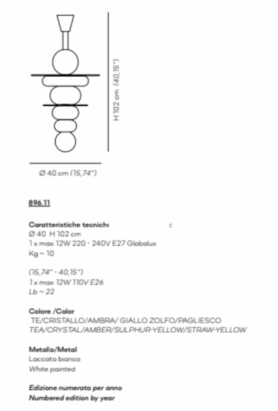 Firenze Pendant from Venini Pendants and Chandeliers by Ettore Sottsass