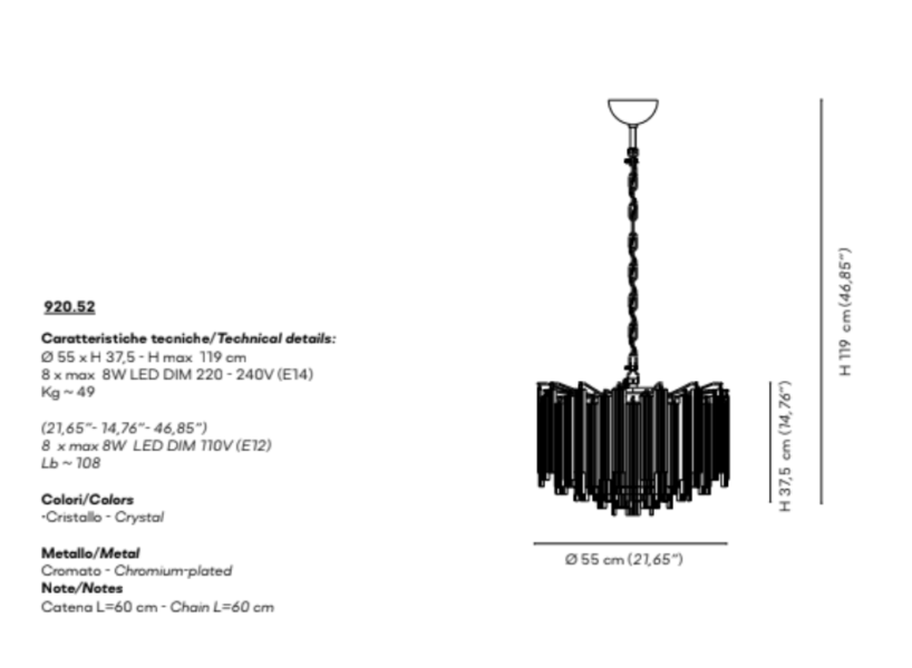 Nastri Chandelier from Venini Pendants and Chandeliers by Venini