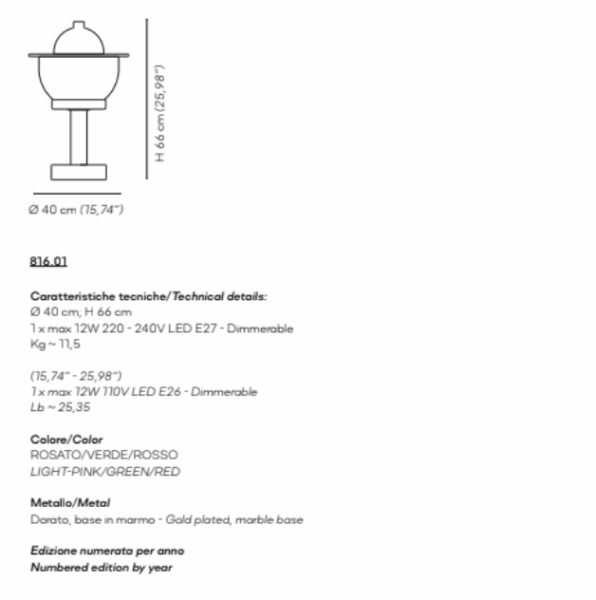 Nopuram from Venini Table Lamps by Ettore Sottsass