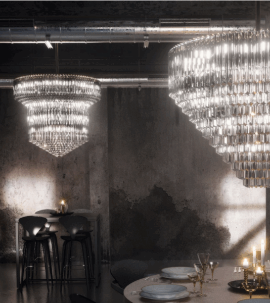 Triedri Chandelier Venini