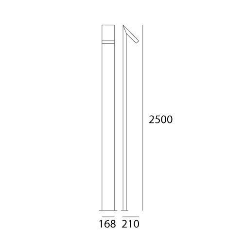 Chilone-floor-250jpg - rewire Chilone Pole Outdoor Light from Artemide Outdoor Fixtures by Ernesto Gismondi