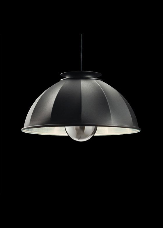 Fortuny-cupola-ceiling-lamp-black-silver-leaf-1 - rewire Cupola 63 from Fortuny Excluded by Mariano Fortuny