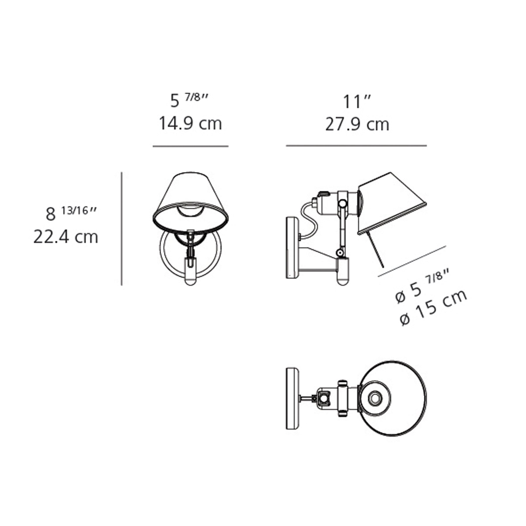 Dim_tolomeo_wall_spot - rewire Tolomeo Classic Spot from Artemide Wall Lights and Sconces by Giancarlo Fassina