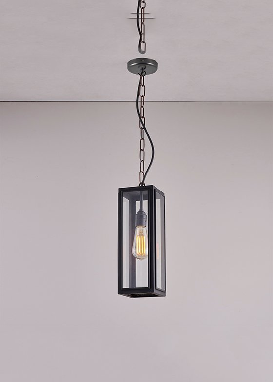 Us-dp7649_pe_br_we_cl - rewire Narrow Box Pendant Light 7649 from Original BTC Excluded by Davey Lighting