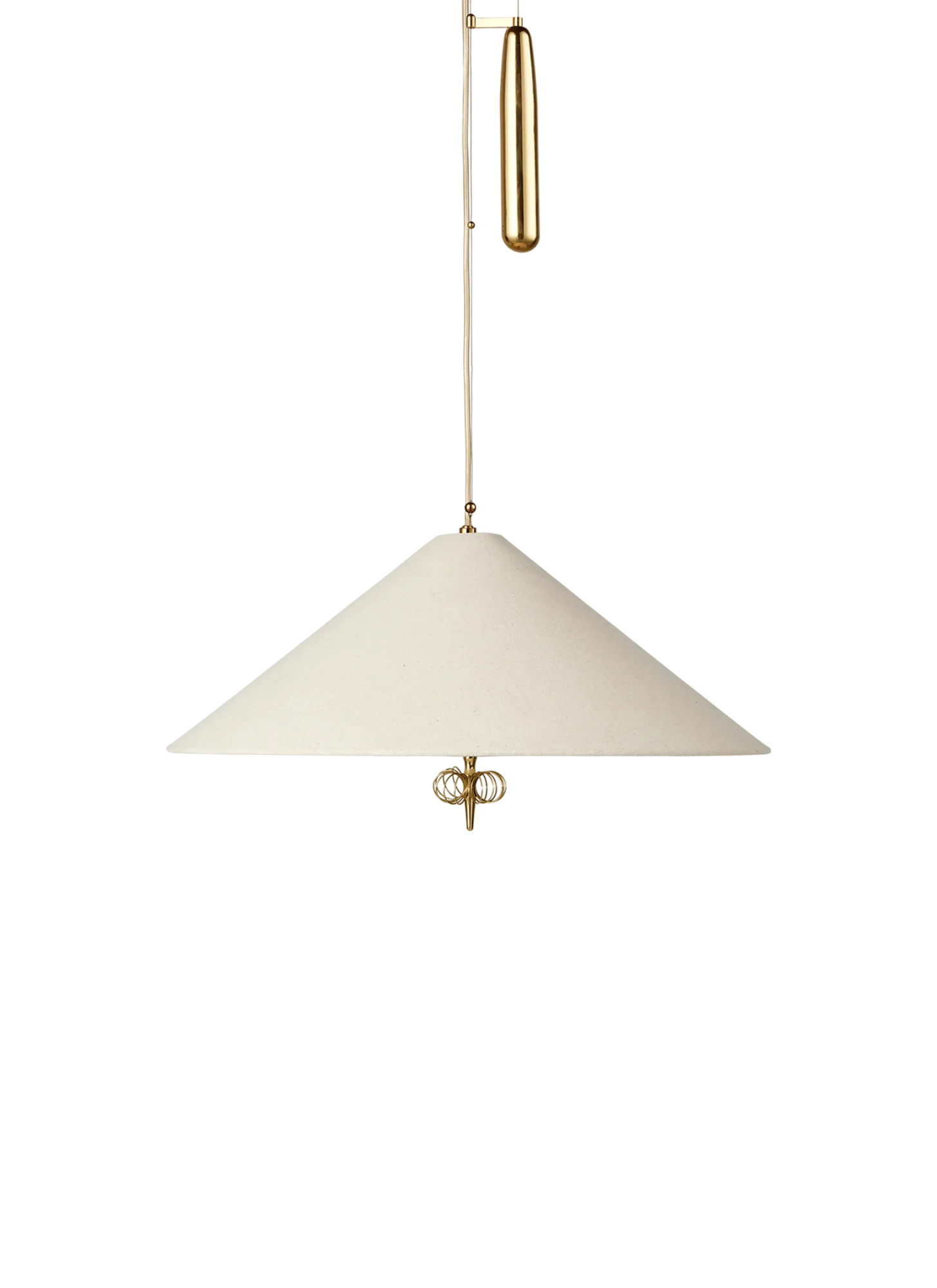 10118961_frt_a1967+pendant_60_canvas_counter+weight | rewire A1967 Pendant from Gubi Pendants & Chandeliers by Paavo Tynell