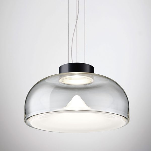 Aella_s45_nero_macchia | rewire Aella S 45 from Leucos Pendants and Chandeliers by Toso & Massari